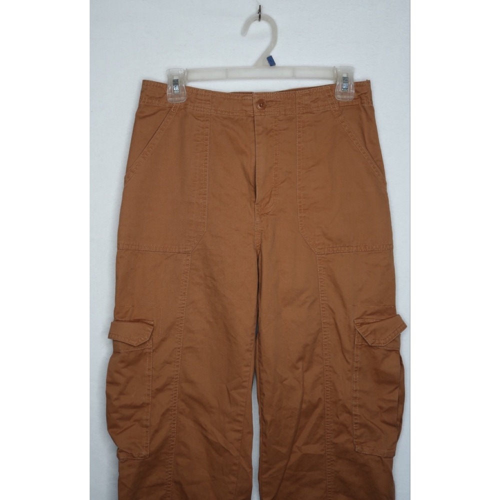 Abercrombie & Fitch Cargo Pants‎ Womens Sz 6 Brown Utility Straight Leg Y2K EUC - Picture 4 of 8